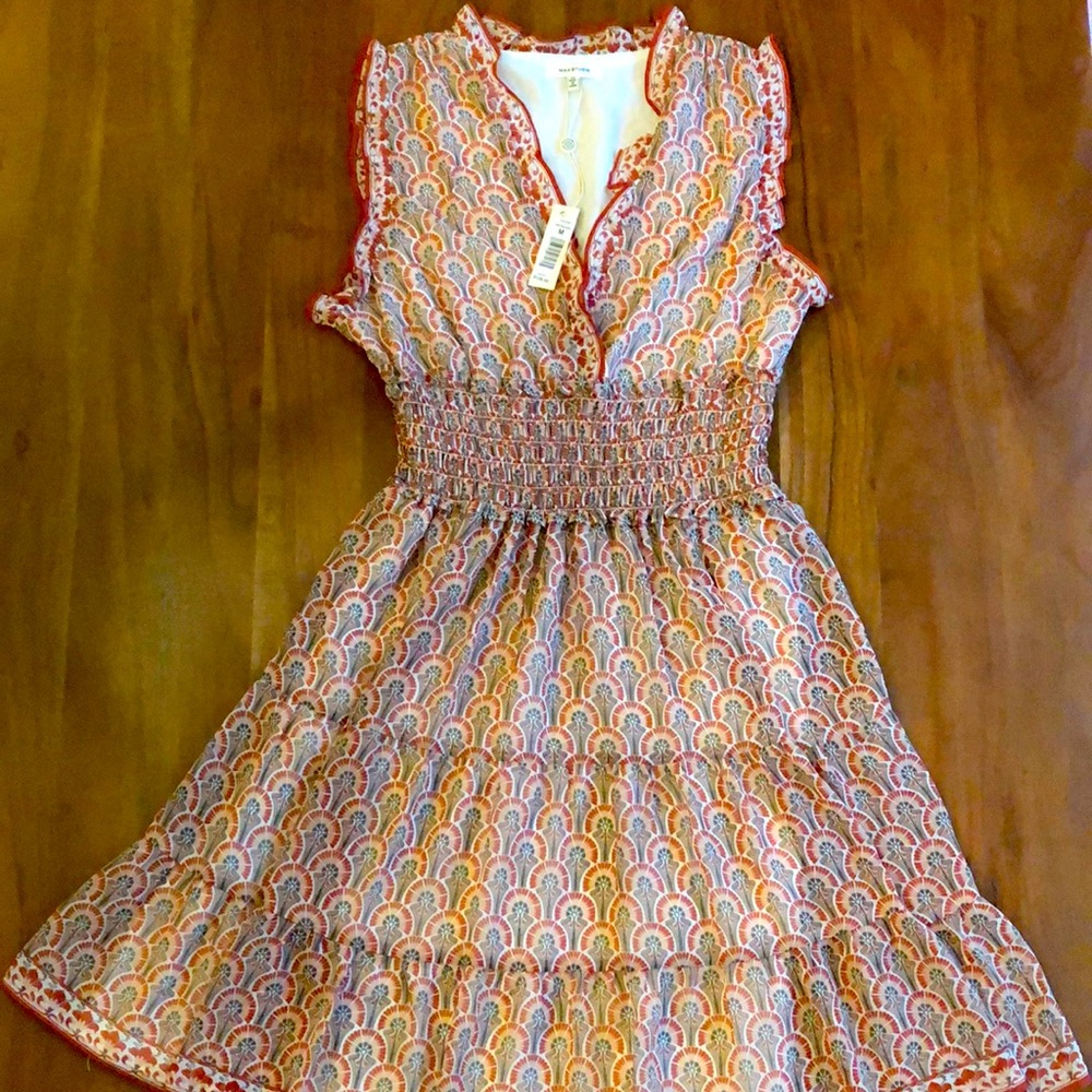 Max Studio fit and flare patterned dress